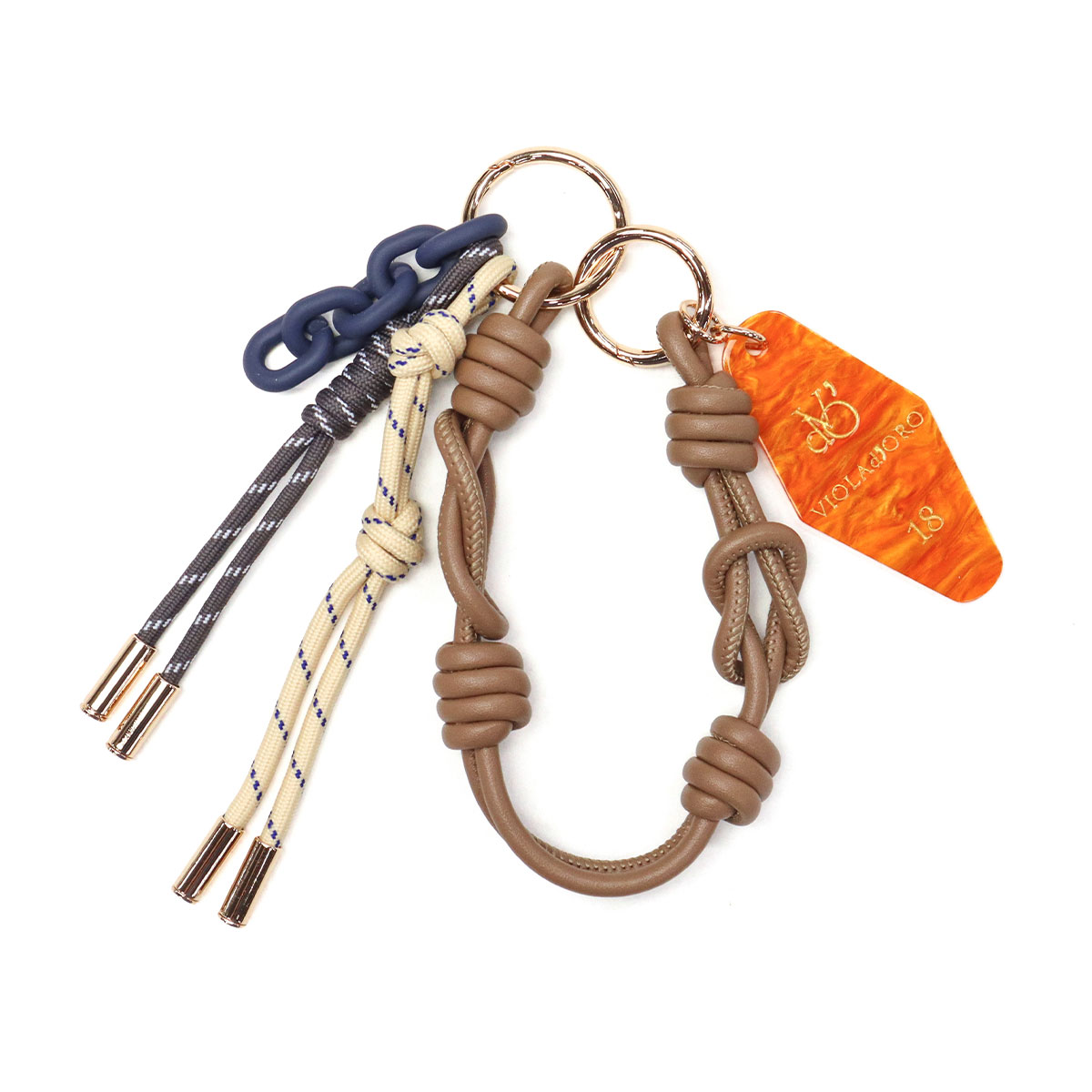 正規品】VIOLAd'ORO ヴィオラドーロ BIANCA キーホルダー V-5078