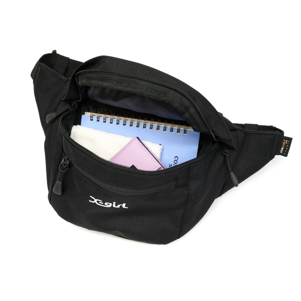 X-girl エックスガール MILLS LOGO ADVENTURE HIP BAG ウエストバッグ