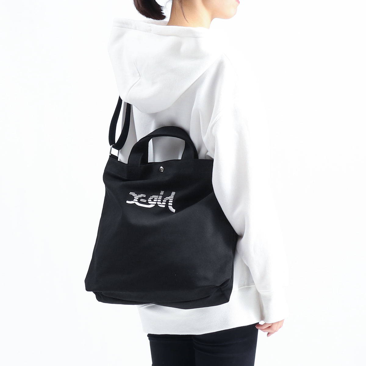 X-girl エックスガール SLICE LOGO 2WAY TOTE BAG トートバッグ