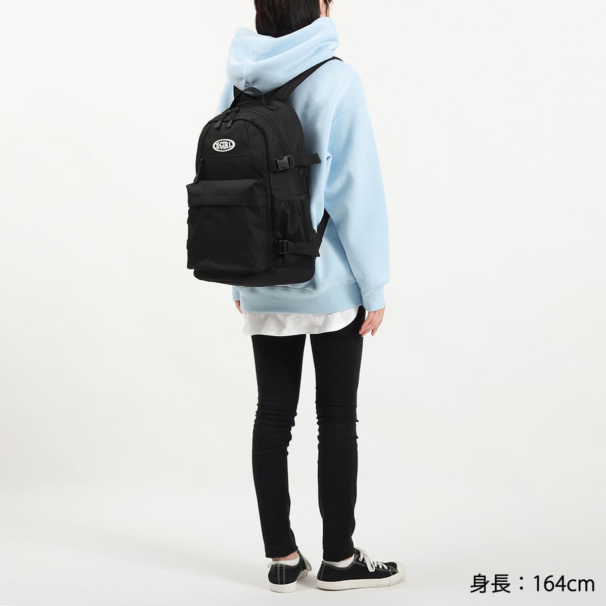 X-girl エックスガール OVAL LOGO BACKPACK リュックサック 20L X-girl エックスガール OVAL LOGO BACKPACK リュックサック 20L