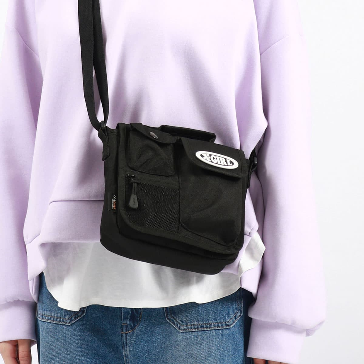 X-girl エックスガール MULTI POCKET SHOULDER BAG ショルダー X-girl エックスガール MULTI POCKET SHOULDER BAG ショルダー
