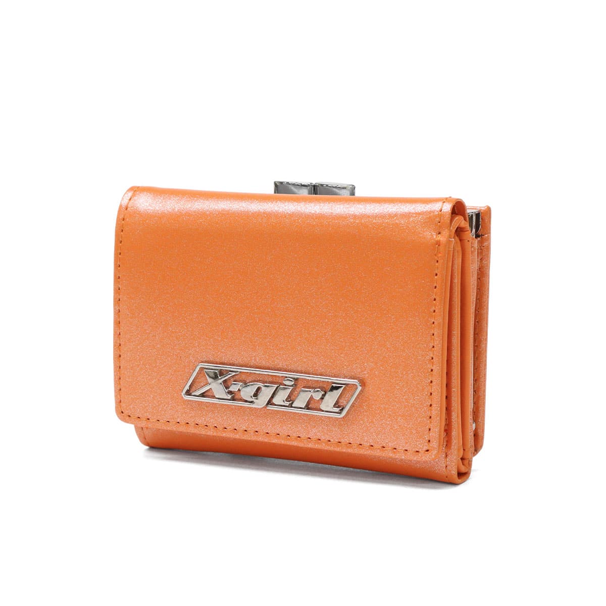 X-girl エックスガール LOGO PLATE MINI WALLET 三つ折り財布
