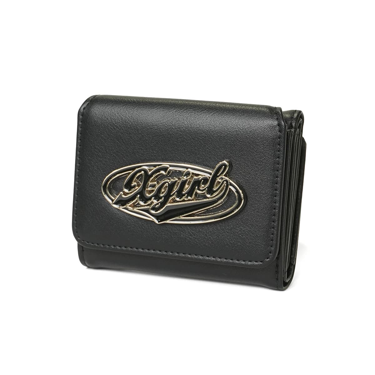 X-girl エックスガール COLOR OVAL LOGO BUCKLE MINI WALLET 三つ折り