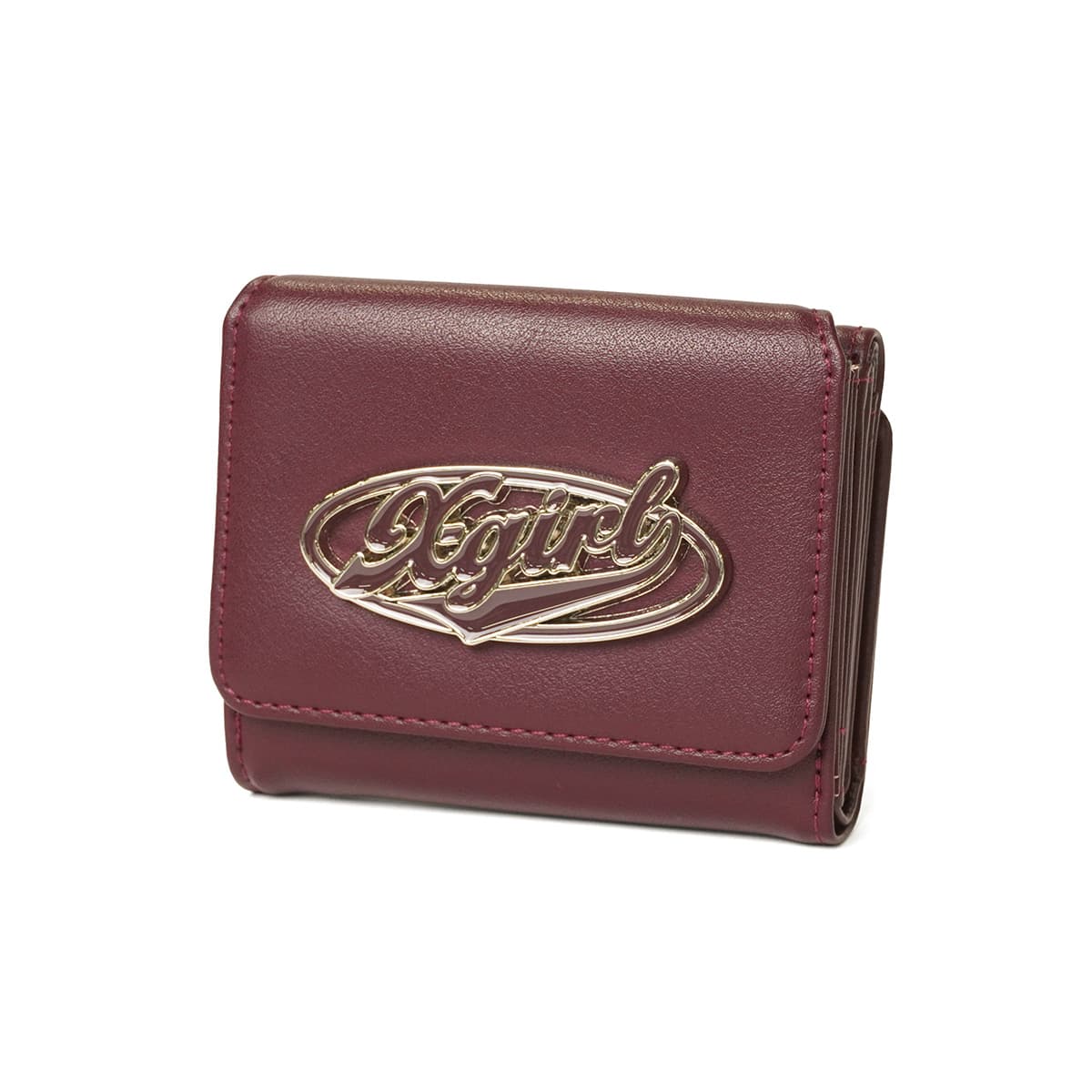 X-girl エックスガール COLOR OVAL LOGO BUCKLE MINI WALLET 三つ折り