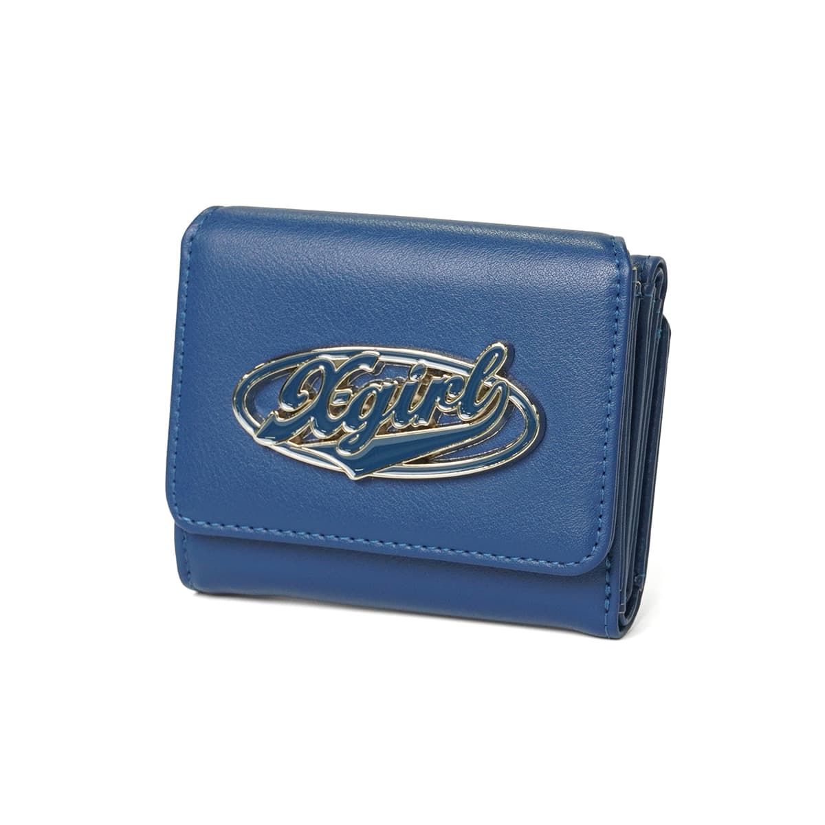 X-girl エックスガール COLOR OVAL LOGO BUCKLE MINI WALLET 三つ折り