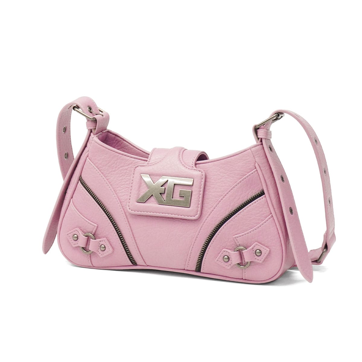 X-girl エックスガール XG EMBLEM BUCKLE PANELED SHOULDER BAG