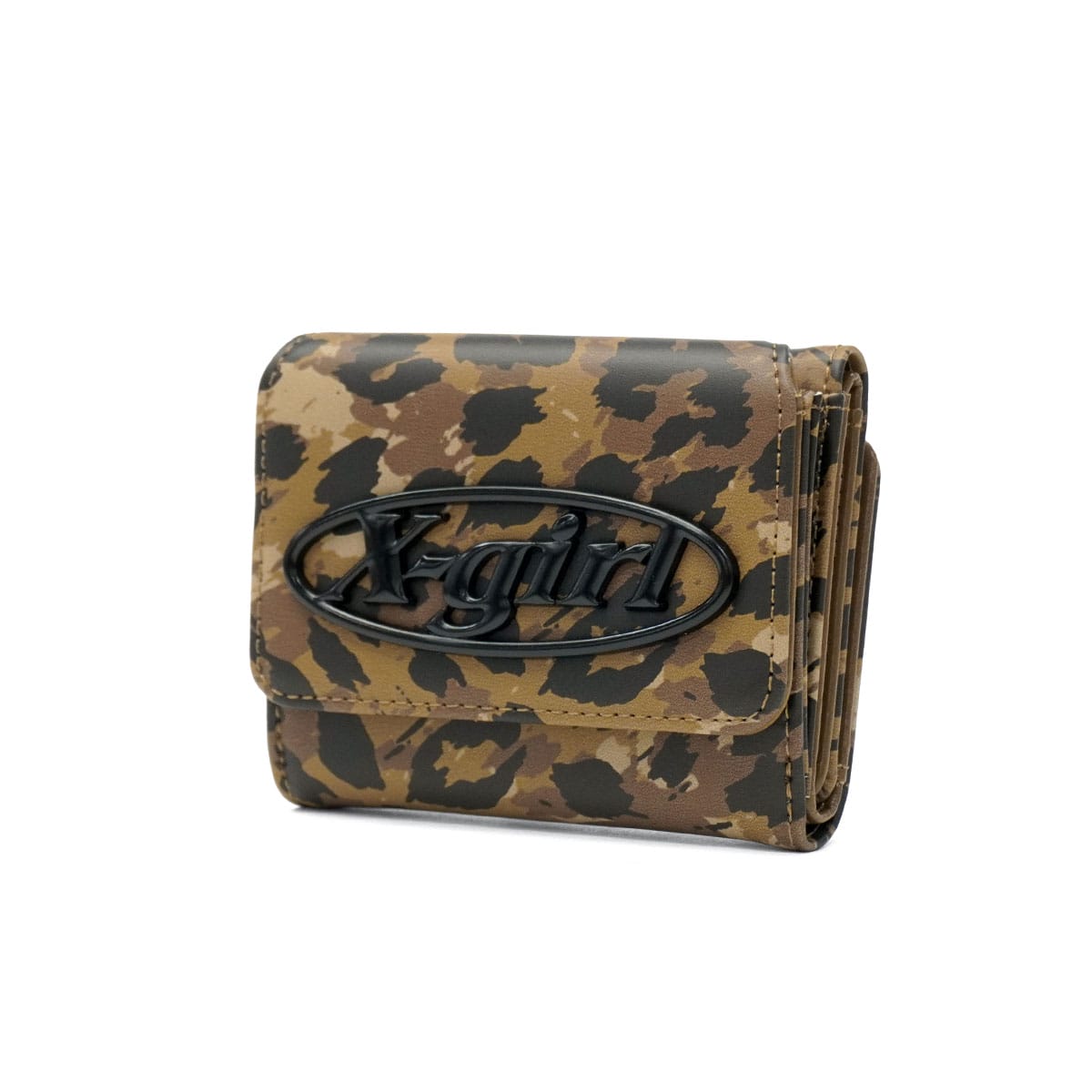X-girl エックスガール TONAL OVAL LOGO BUCKLE FAUX LEATHER MINI