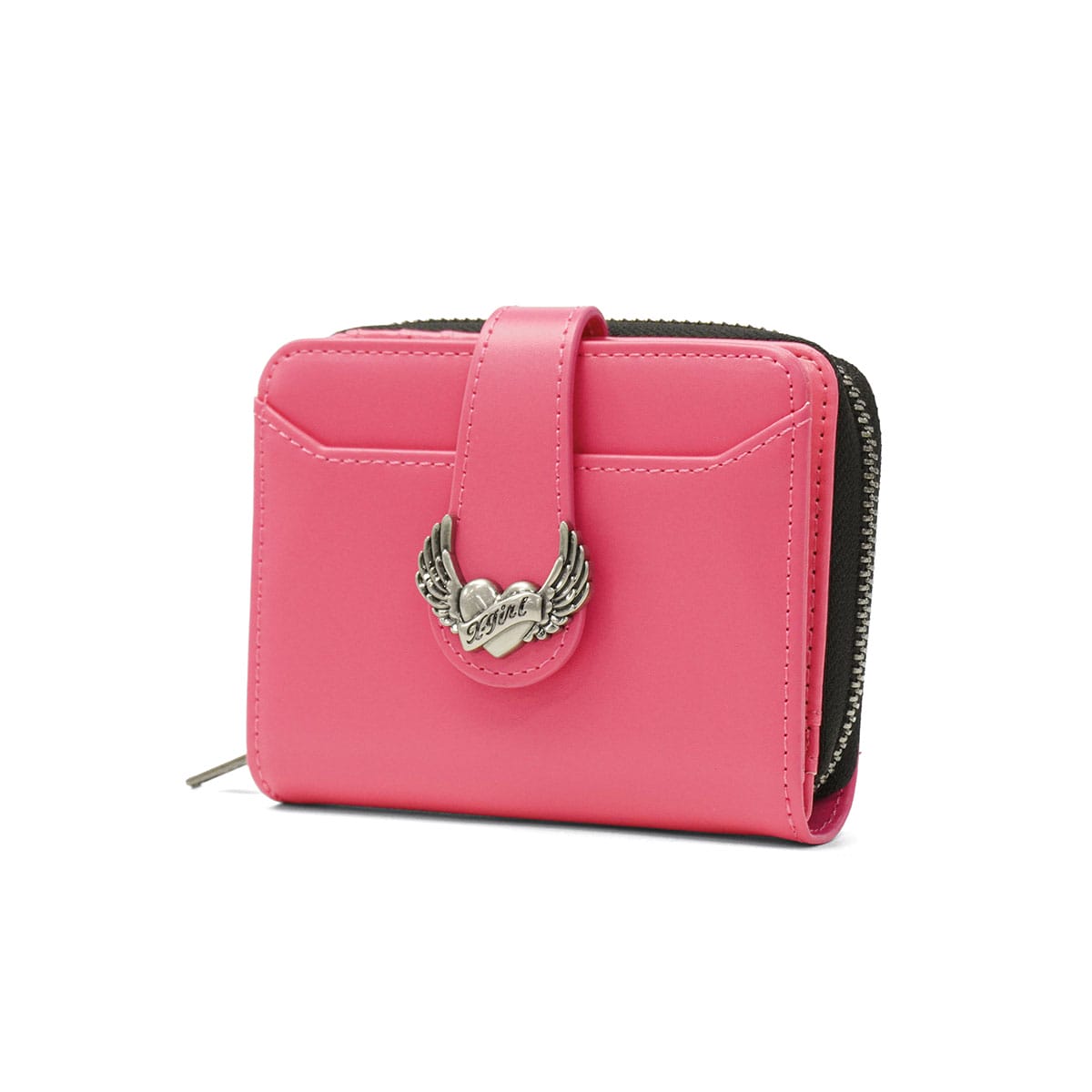 X-girl エックスガール HEART AND WING EMBLEM FAUX LEATHER WALLET