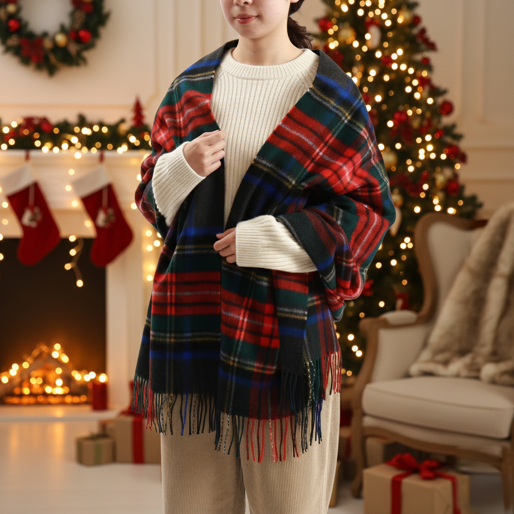 【日本正規品】 ジョンストンズ オブ エルガン ストール レディース メンズ 大判 秋 冬 Johnstons of Elgin マフラー カシミア カシミヤ カシミヤ100 ブランケット 羽織 ひざ掛け チェック スコットランド シンプル WA000056