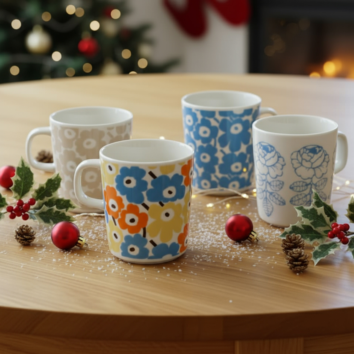 【日本正規品】 マリメッコ マグカップ レディース marimekko ブランド 女性 かわいい コップ 250ml ウニッコ柄 おしゃれ 北欧 デザイン 花柄 レンジ対応 食洗機対応 陶器 朝食 コーヒー 紅茶 ギフト プレゼント