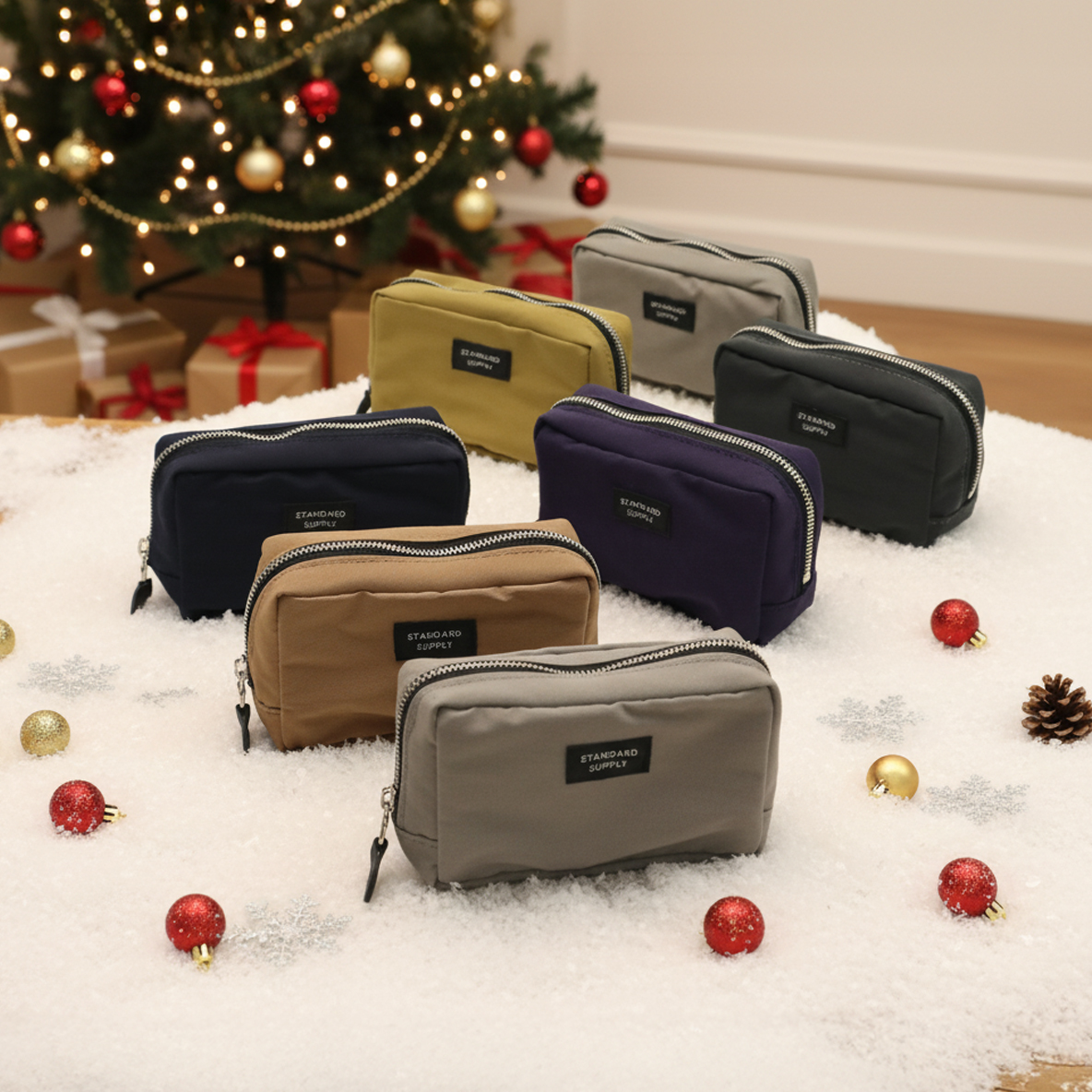 【正規取扱店】 スタンダードサプライ ポーチ 小物入れ 小物 ブランド STANDARD SUPPLY 可愛い かわいい 小さめ 小さい コンパクト ミニ スクエア おしゃれ マルチポーチ 軽量 日本製 SQUARE POUCH MS