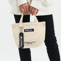 MILKFED. ミルクフェド BAR AND UNDER LOGO LUNCH TOTE トートバッグ 103201053015