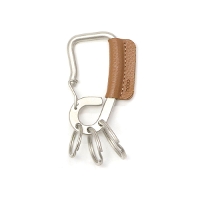 hobo ホーボー CARABINER KEY RING MATTE BRASS with SHRINK COW LEATHER HB-A4501