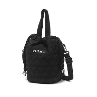 MILKFED. ~NtFh HEART QUILTED SHOULDER BAG V_[obO 103244053002