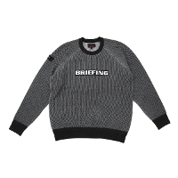 y{KizBRIEFING GOLF u[tBO St URBAN ATHLETE MENfS BIRDS EYE LOGO CREWNECK KNIT Z[^[ BRG253M33