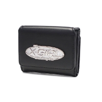 X-girl GbNXK[ SILVER GLITTER OVAL LOGO BUCKLE MINI WALLET O܂z 105253054008