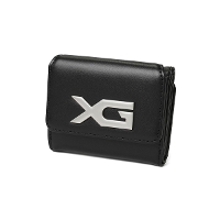 X-girl �G�b�N�X�K�[�� XG EMBLEM BUCKLE FAUX LEATHER MINI WALLET �O�܂���z 105254054006