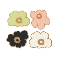 �y���{���K�i�z marimekko �}�����b�R Unikko �R���N�R�[�X�^�[ 12cm 4�Z�b�g