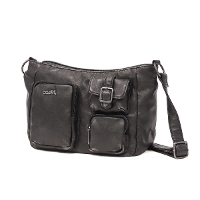 X-girl �G�b�N�X�K�[�� MULTI POCKET FADED FAUX LEATHER BAG �V�����_�[�o�b�O 105254053001