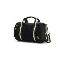 FRED PERRY �t���b�h�y���[ Amy Winehouse MINI VELOUR BARREL BAG �V�����_�[�o�b�O L1185