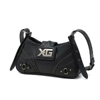 X-girl �G�b�N�X�K�[�� XG EMBLEM BUCKLE PANELED SHOULDER BAG �V�����_�[�o�b�O 105262053004