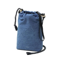 texnh �e�N�l WASHED DENIM DRAWSTRING POUCH M �|�[�` B11-01125-F