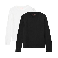 Hanes �w�C���Y 2P Japan Fit for HER �N���[�l�b�N�����O�X���[�uT�V���c T�V���c HW4-E104